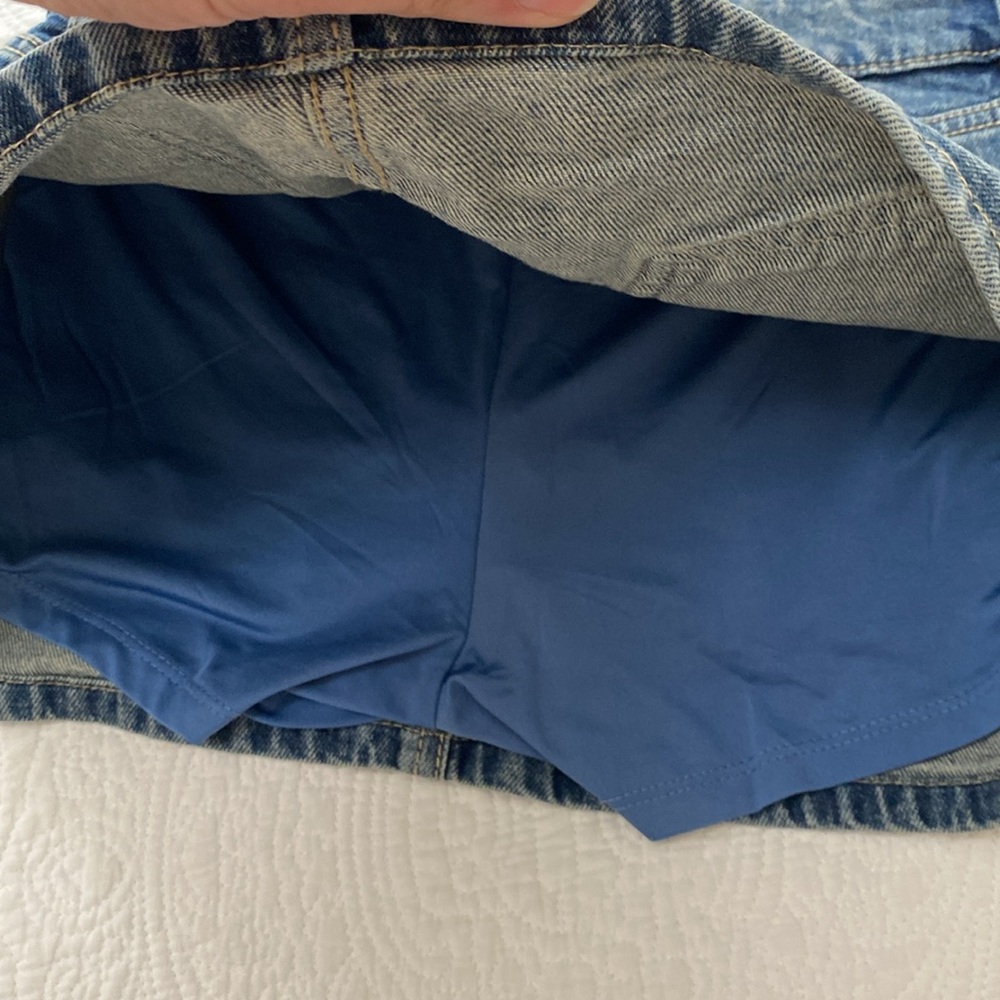 Garage Pixie Blue Denim Micro Skort - image 4